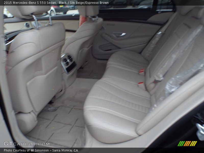 Black / Silk Beige/Espresso Brown 2015 Mercedes-Benz S 550 Sedan