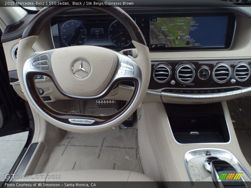 Black / Silk Beige/Espresso Brown 2015 Mercedes-Benz S 550 Sedan