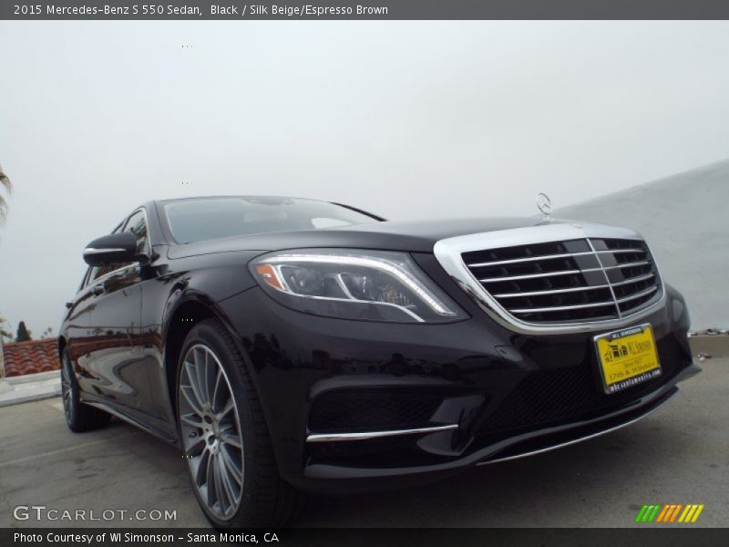 Black / Silk Beige/Espresso Brown 2015 Mercedes-Benz S 550 Sedan