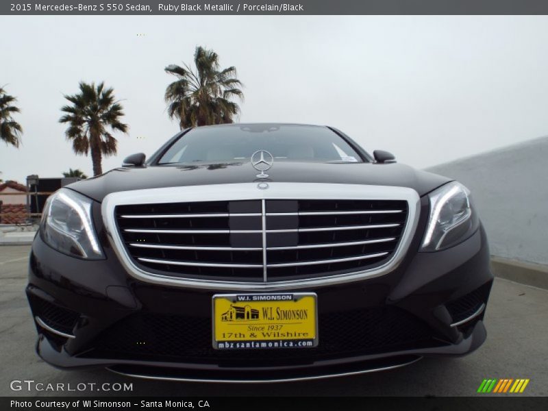 Ruby Black Metallic / Porcelain/Black 2015 Mercedes-Benz S 550 Sedan