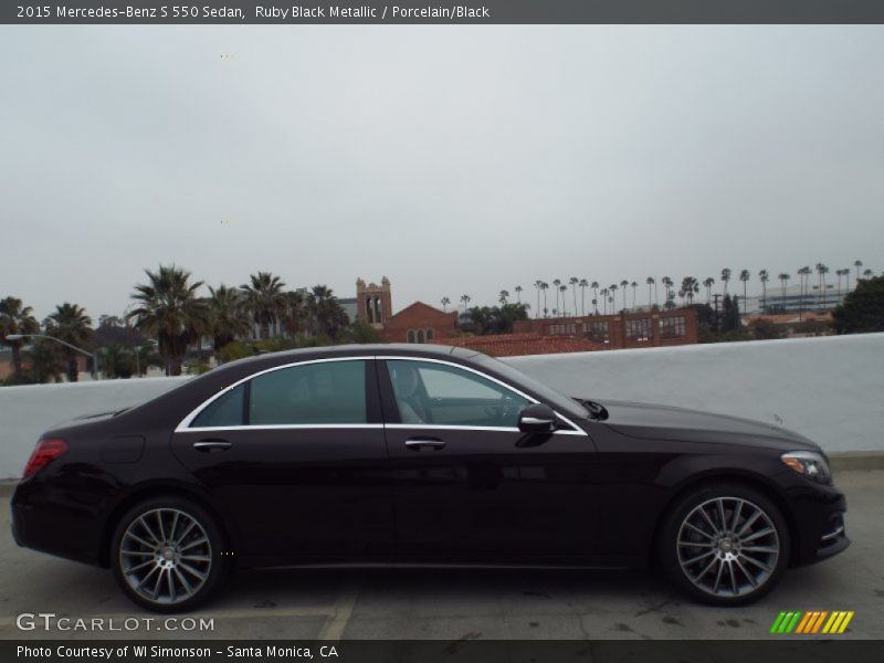 Ruby Black Metallic / Porcelain/Black 2015 Mercedes-Benz S 550 Sedan