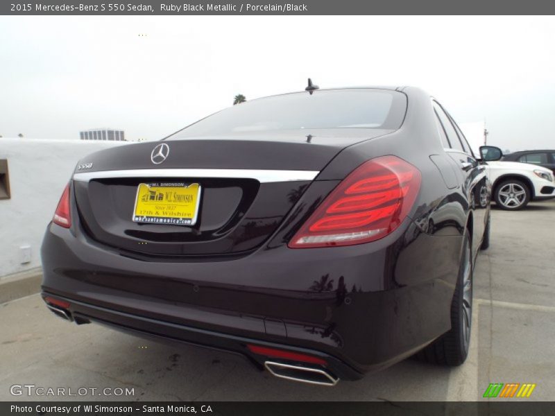 Ruby Black Metallic / Porcelain/Black 2015 Mercedes-Benz S 550 Sedan