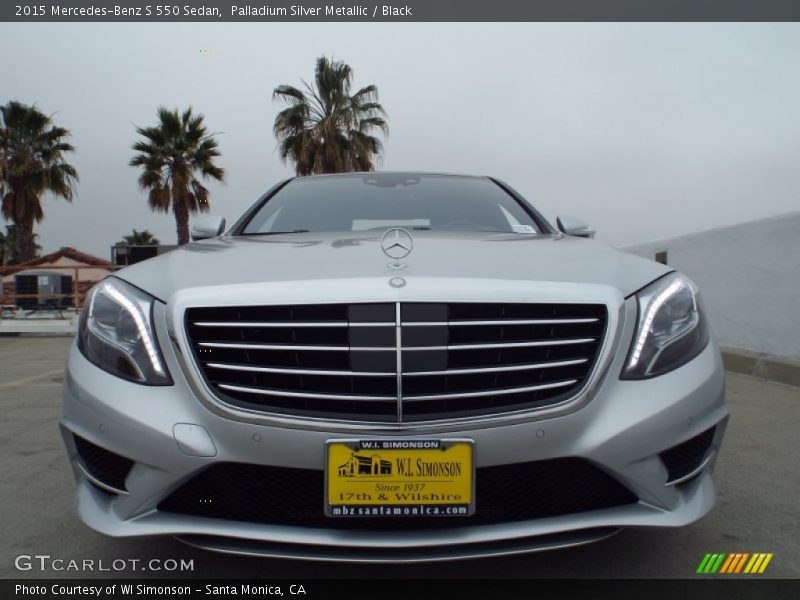 Palladium Silver Metallic / Black 2015 Mercedes-Benz S 550 Sedan