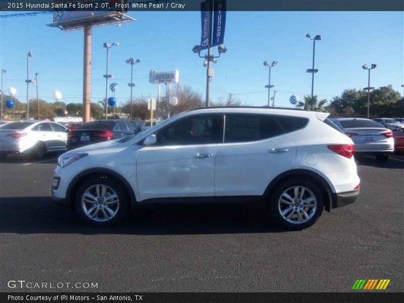 Frost White Pearl / Gray 2015 Hyundai Santa Fe Sport 2.0T