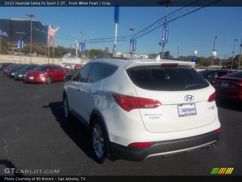 Frost White Pearl / Gray 2015 Hyundai Santa Fe Sport 2.0T