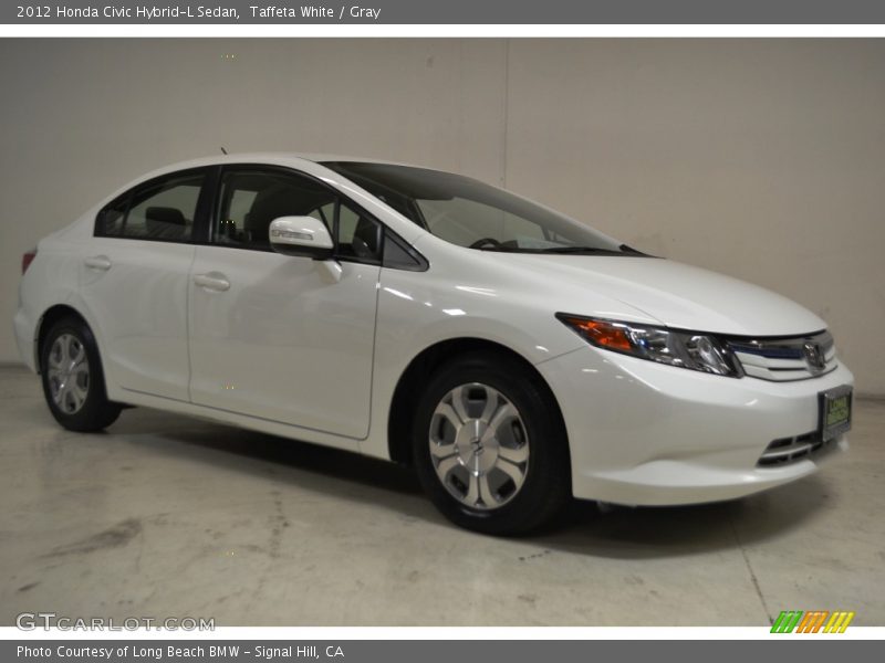 Taffeta White / Gray 2012 Honda Civic Hybrid-L Sedan