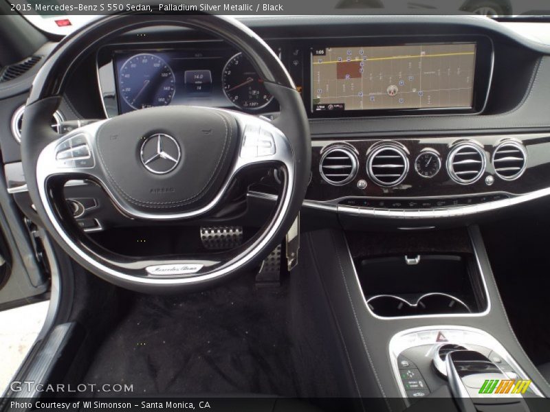Palladium Silver Metallic / Black 2015 Mercedes-Benz S 550 Sedan