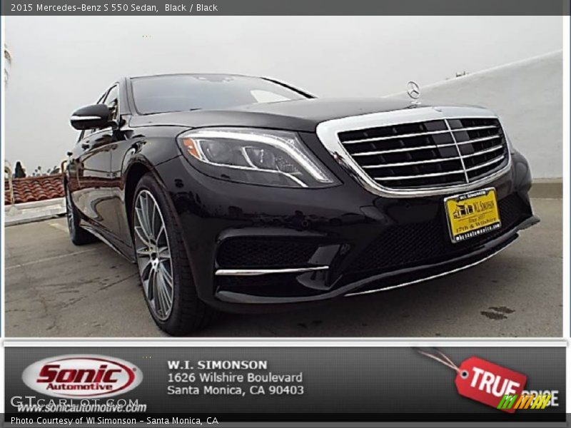 Black / Black 2015 Mercedes-Benz S 550 Sedan