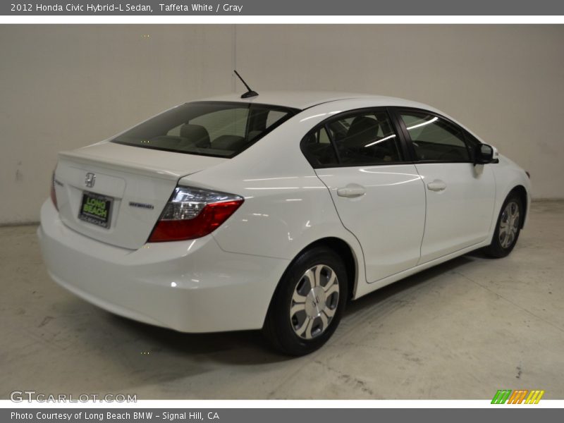 Taffeta White / Gray 2012 Honda Civic Hybrid-L Sedan