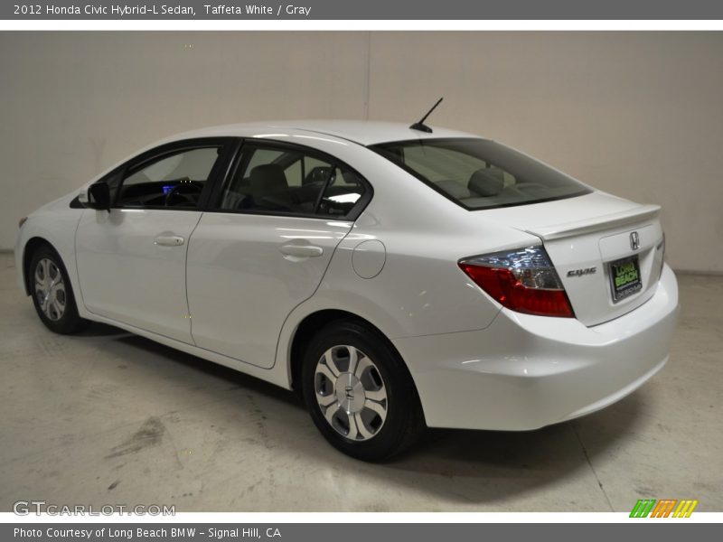 Taffeta White / Gray 2012 Honda Civic Hybrid-L Sedan