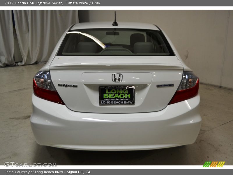 Taffeta White / Gray 2012 Honda Civic Hybrid-L Sedan