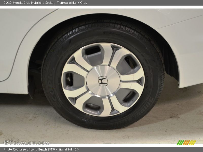 Taffeta White / Gray 2012 Honda Civic Hybrid-L Sedan