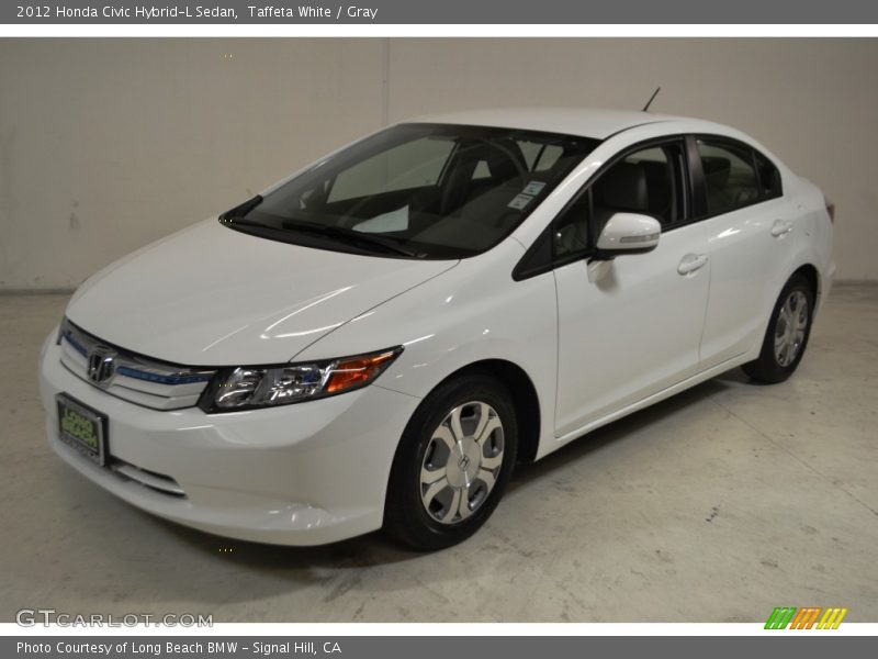 Taffeta White / Gray 2012 Honda Civic Hybrid-L Sedan