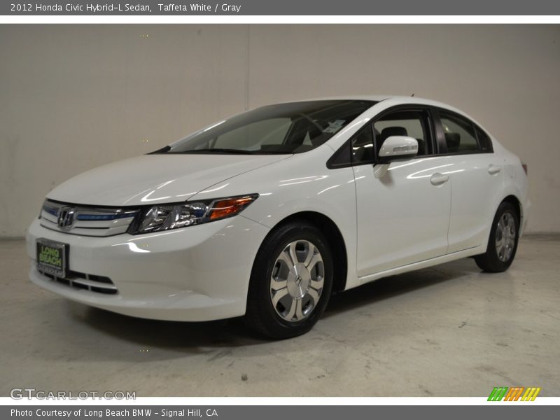 Taffeta White / Gray 2012 Honda Civic Hybrid-L Sedan