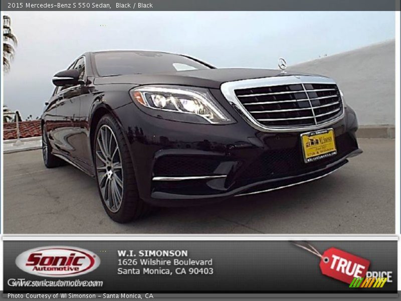 Black / Black 2015 Mercedes-Benz S 550 Sedan