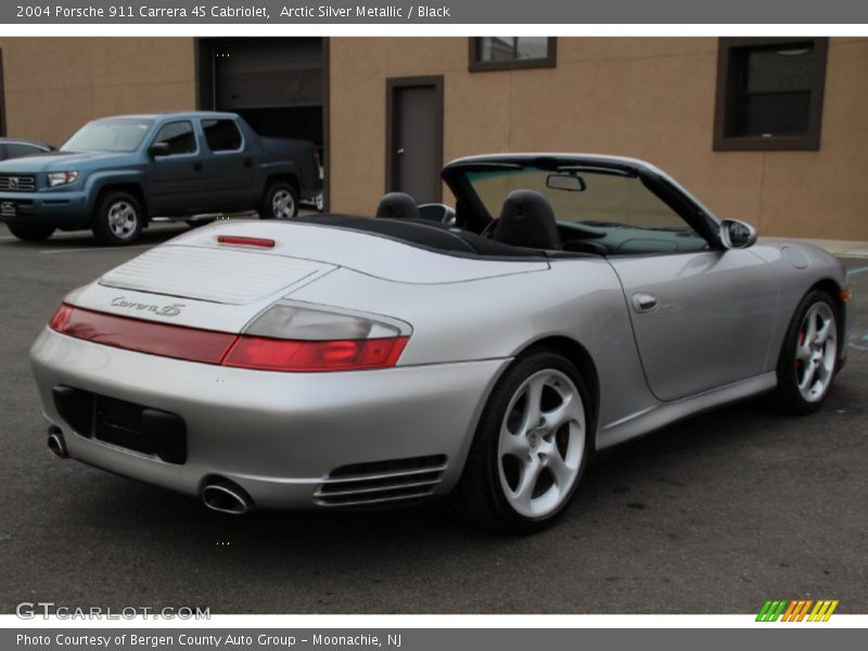 Arctic Silver Metallic / Black 2004 Porsche 911 Carrera 4S Cabriolet
