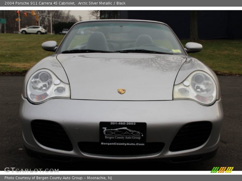 Arctic Silver Metallic / Black 2004 Porsche 911 Carrera 4S Cabriolet