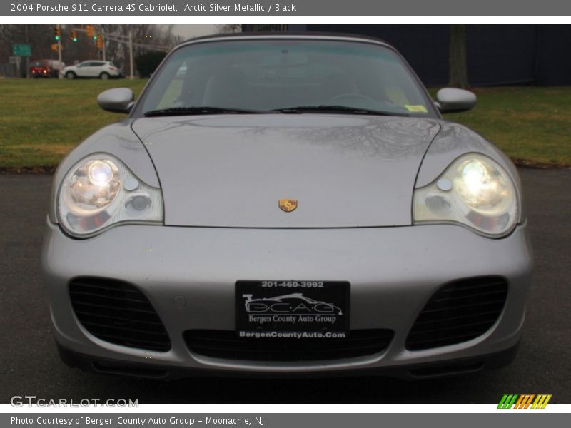 Arctic Silver Metallic / Black 2004 Porsche 911 Carrera 4S Cabriolet