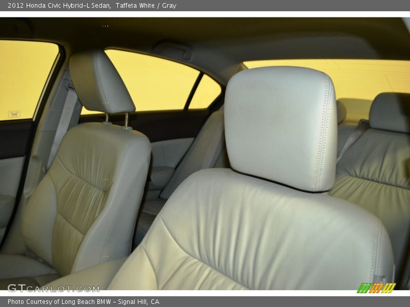 Taffeta White / Gray 2012 Honda Civic Hybrid-L Sedan