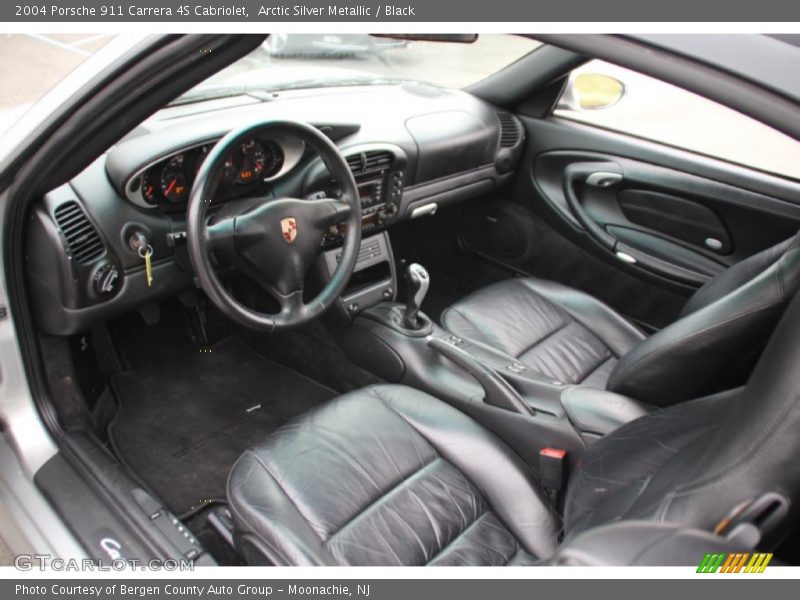 Arctic Silver Metallic / Black 2004 Porsche 911 Carrera 4S Cabriolet