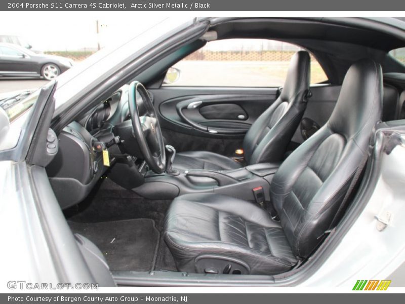 Arctic Silver Metallic / Black 2004 Porsche 911 Carrera 4S Cabriolet
