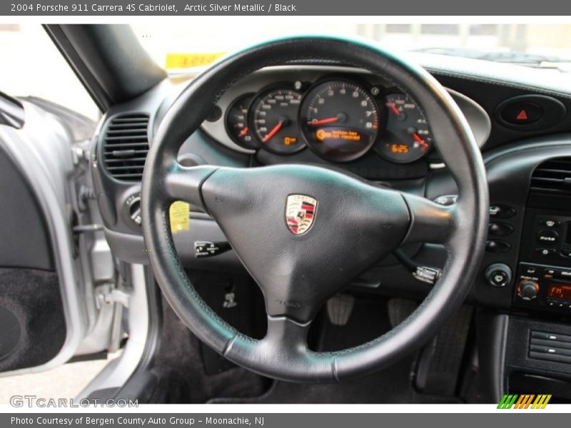 Arctic Silver Metallic / Black 2004 Porsche 911 Carrera 4S Cabriolet