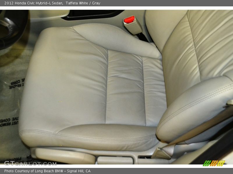 Taffeta White / Gray 2012 Honda Civic Hybrid-L Sedan