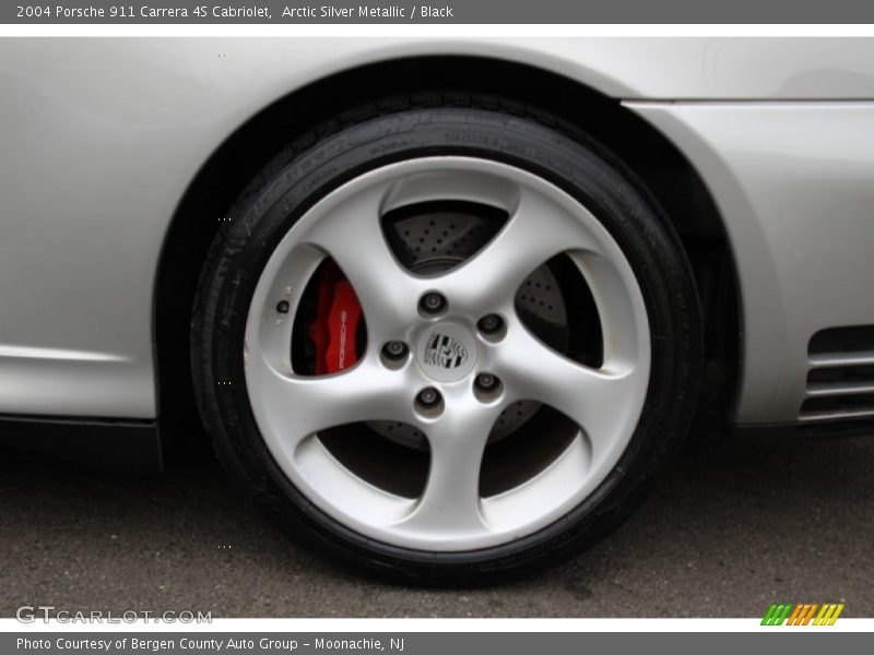 Arctic Silver Metallic / Black 2004 Porsche 911 Carrera 4S Cabriolet