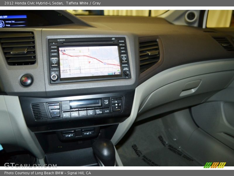 Taffeta White / Gray 2012 Honda Civic Hybrid-L Sedan