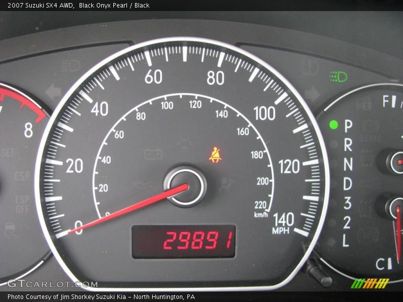 Black Onyx Pearl / Black 2007 Suzuki SX4 AWD