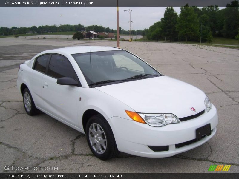 Polar White / Tan 2004 Saturn ION 2 Quad Coupe