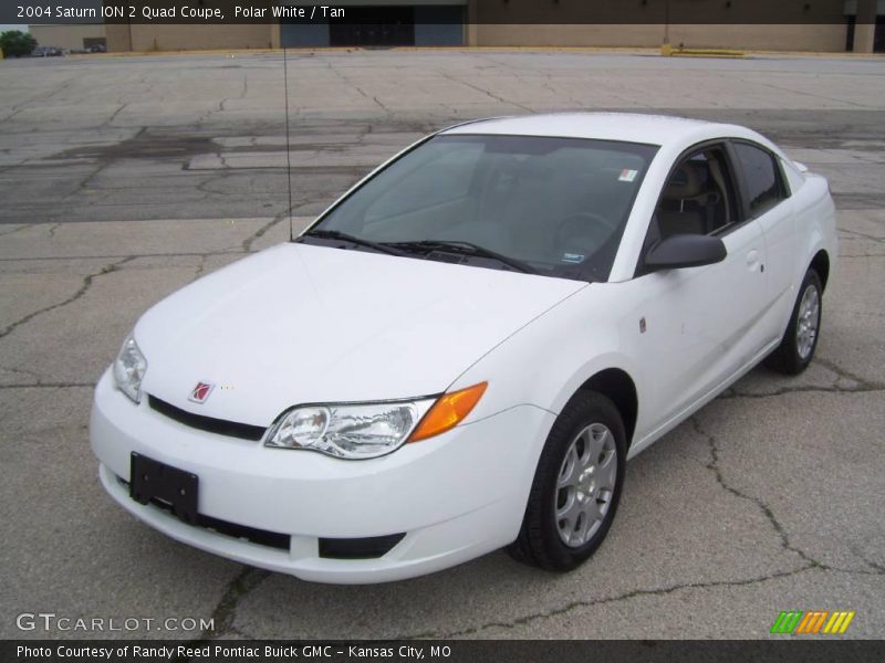 Polar White / Tan 2004 Saturn ION 2 Quad Coupe