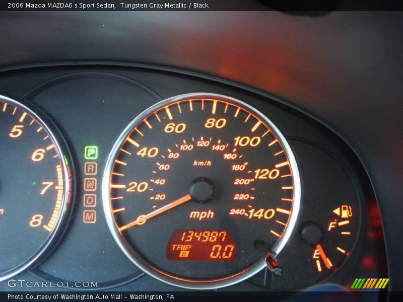 Tungsten Gray Metallic / Black 2006 Mazda MAZDA6 s Sport Sedan
