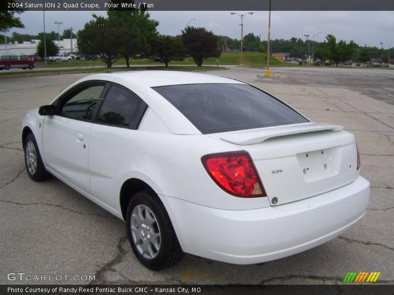 Polar White / Tan 2004 Saturn ION 2 Quad Coupe