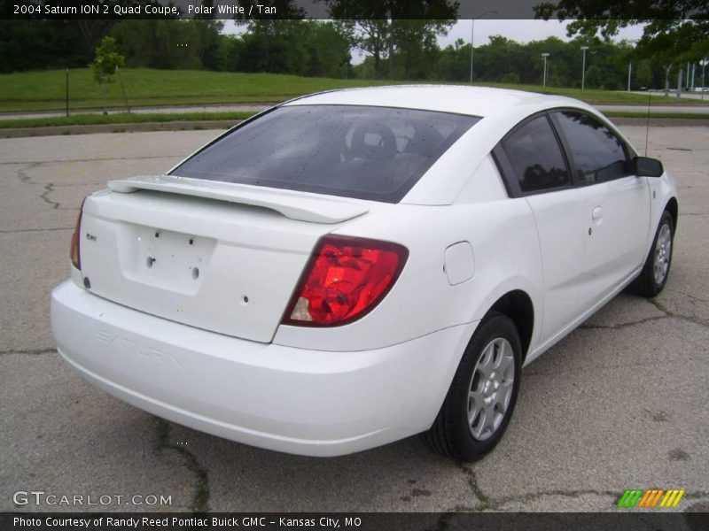 Polar White / Tan 2004 Saturn ION 2 Quad Coupe