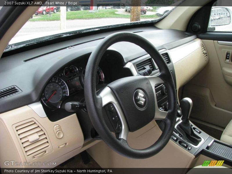 Pearl White / Beige 2007 Suzuki XL7 AWD