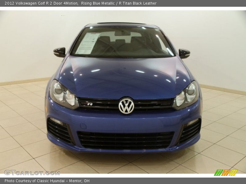 Rising Blue Metallic / R Titan Black Leather 2012 Volkswagen Golf R 2 Door 4Motion