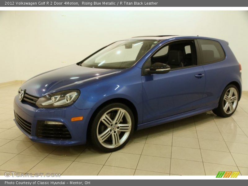 Rising Blue Metallic / R Titan Black Leather 2012 Volkswagen Golf R 2 Door 4Motion
