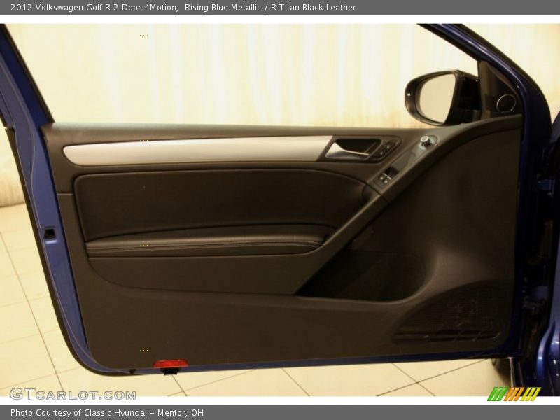 Rising Blue Metallic / R Titan Black Leather 2012 Volkswagen Golf R 2 Door 4Motion