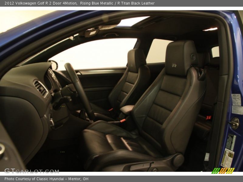 Rising Blue Metallic / R Titan Black Leather 2012 Volkswagen Golf R 2 Door 4Motion