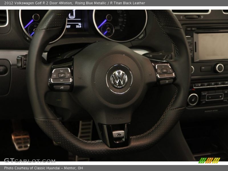 Rising Blue Metallic / R Titan Black Leather 2012 Volkswagen Golf R 2 Door 4Motion