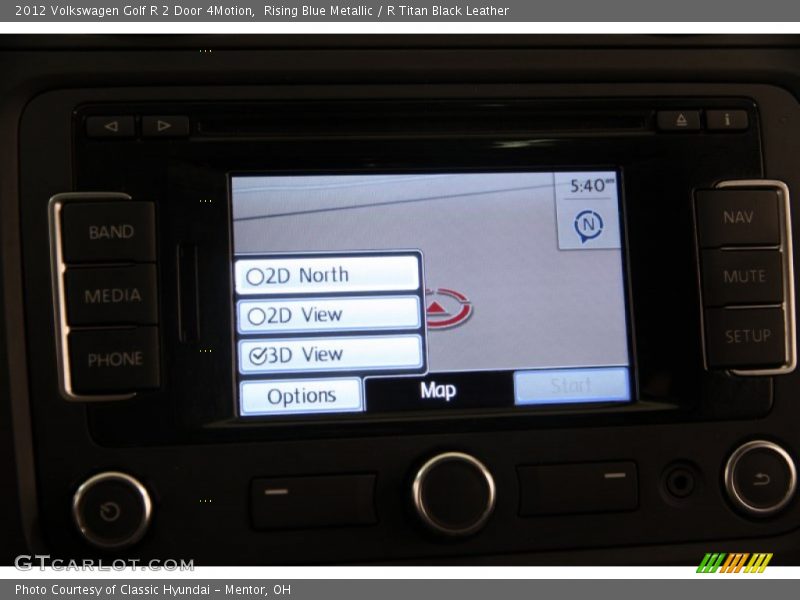 Rising Blue Metallic / R Titan Black Leather 2012 Volkswagen Golf R 2 Door 4Motion