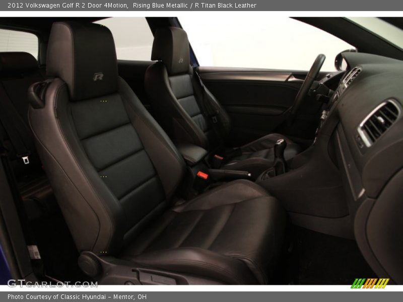 Rising Blue Metallic / R Titan Black Leather 2012 Volkswagen Golf R 2 Door 4Motion