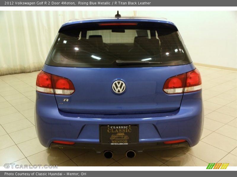 Rising Blue Metallic / R Titan Black Leather 2012 Volkswagen Golf R 2 Door 4Motion