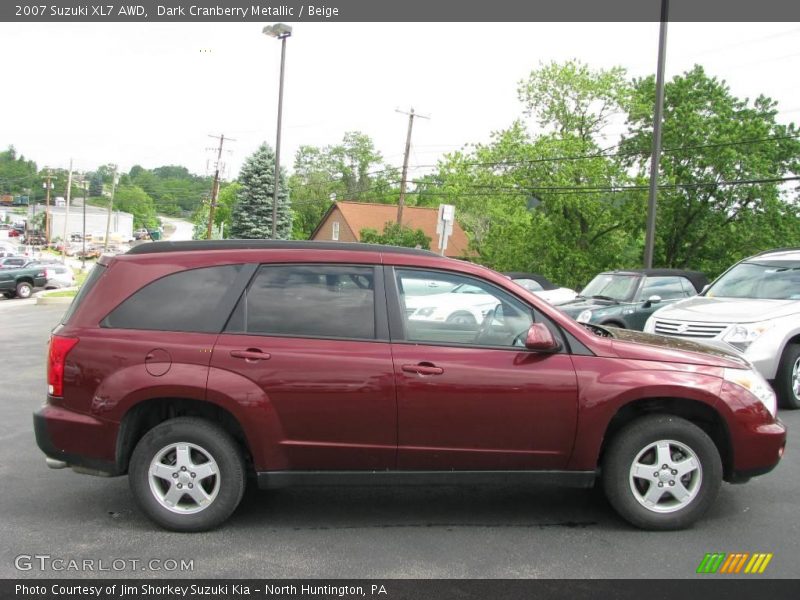 Dark Cranberry Metallic / Beige 2007 Suzuki XL7 AWD