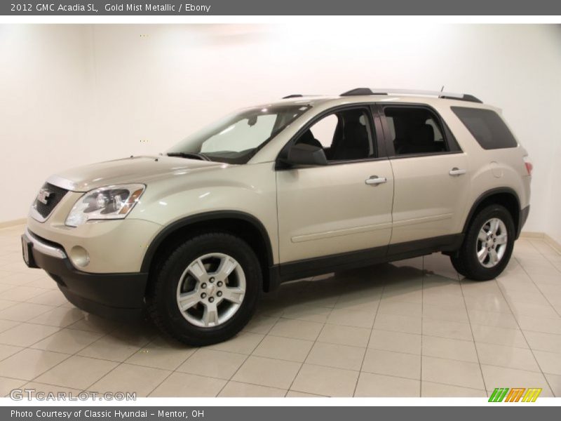 Gold Mist Metallic / Ebony 2012 GMC Acadia SL