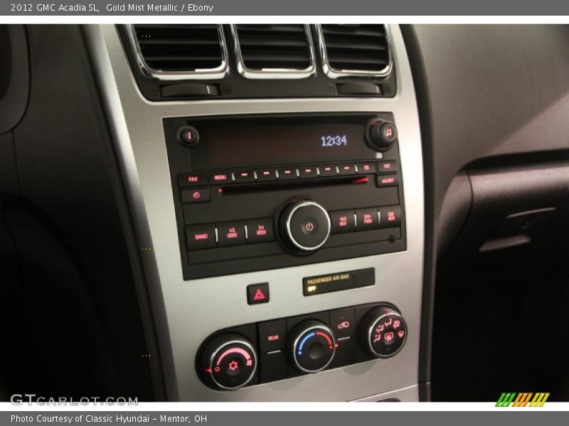 Gold Mist Metallic / Ebony 2012 GMC Acadia SL