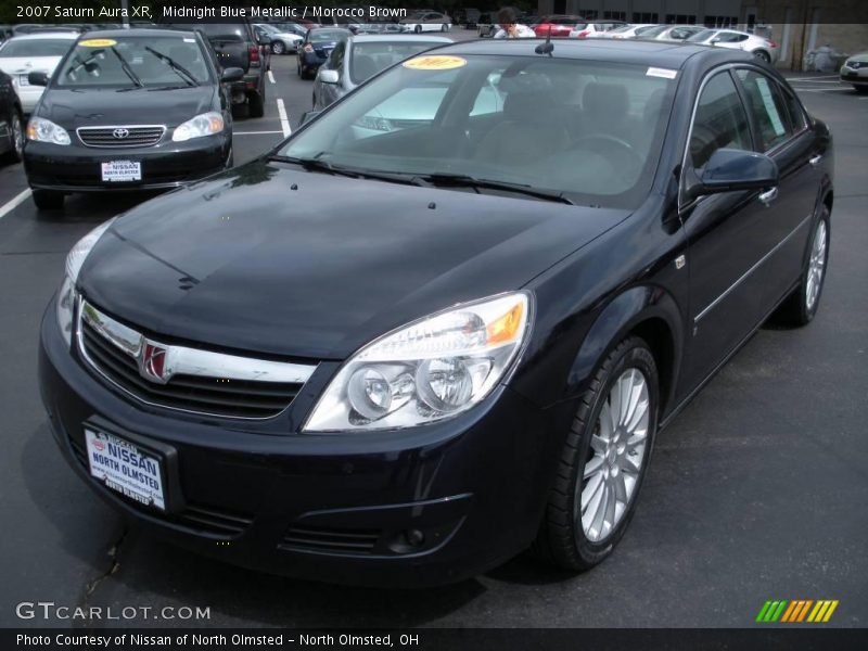 Midnight Blue Metallic / Morocco Brown 2007 Saturn Aura XR
