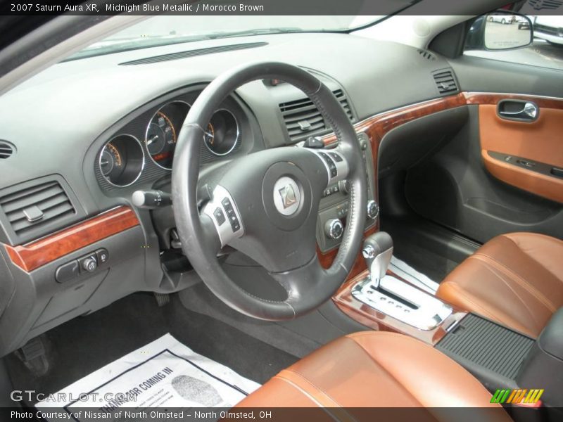 Midnight Blue Metallic / Morocco Brown 2007 Saturn Aura XR