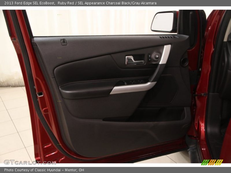 Ruby Red / SEL Appearance Charcoal Black/Gray Alcantara 2013 Ford Edge SEL EcoBoost